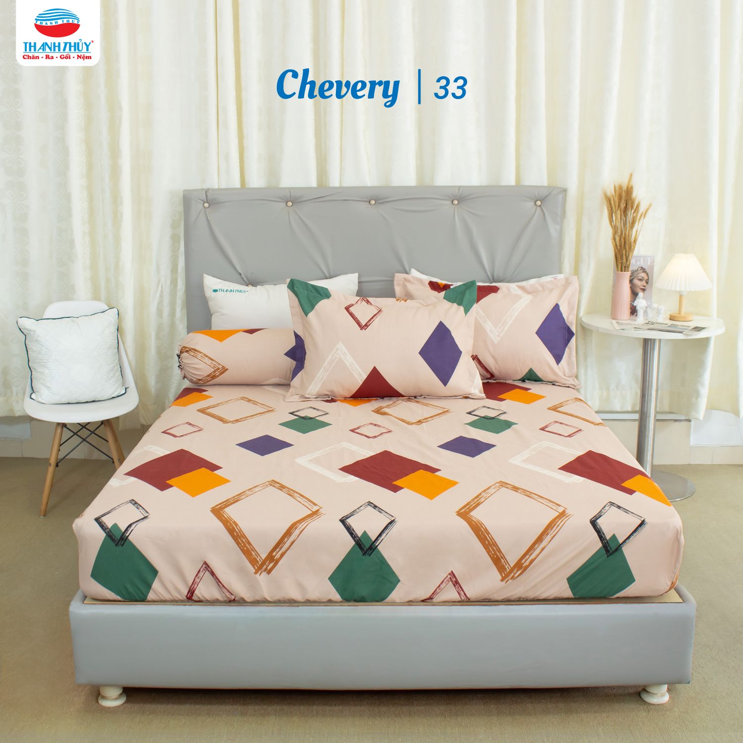  Bộ Ga Bọc Microfiber Chevery Họa Tiết 33 