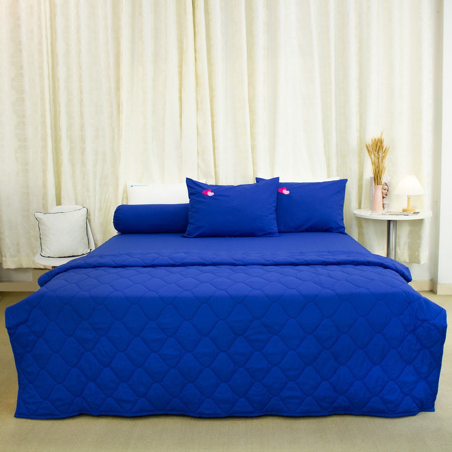  Bộ Ga Bọc Microfiber Chevery Màu Bích (NS) 