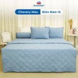  Bộ Ga Bọc Microfiber Chevery Màu Biển Đậm (12) 