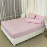  Bộ Ga Bọc Microfiber Chevery Màu Hồng Đào (67) 