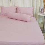  Bộ Ga Bọc Microfiber Chevery Màu Hồng Đào (67) 
