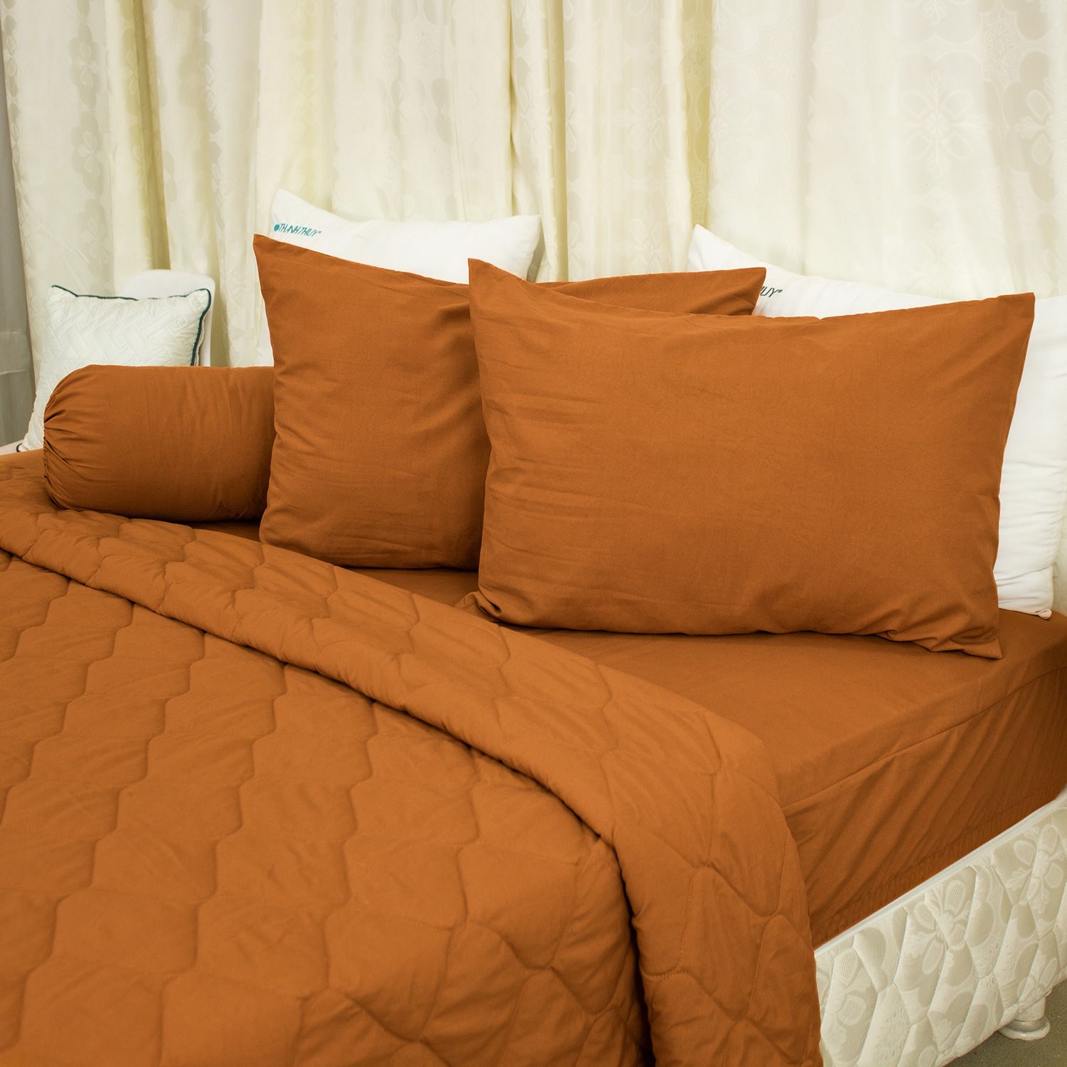  Bộ Ga Bọc Microfiber Chevery Màu Nâu (NS) 