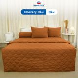  Bộ Ga Bọc Microfiber Chevery Màu Nâu (NS) 