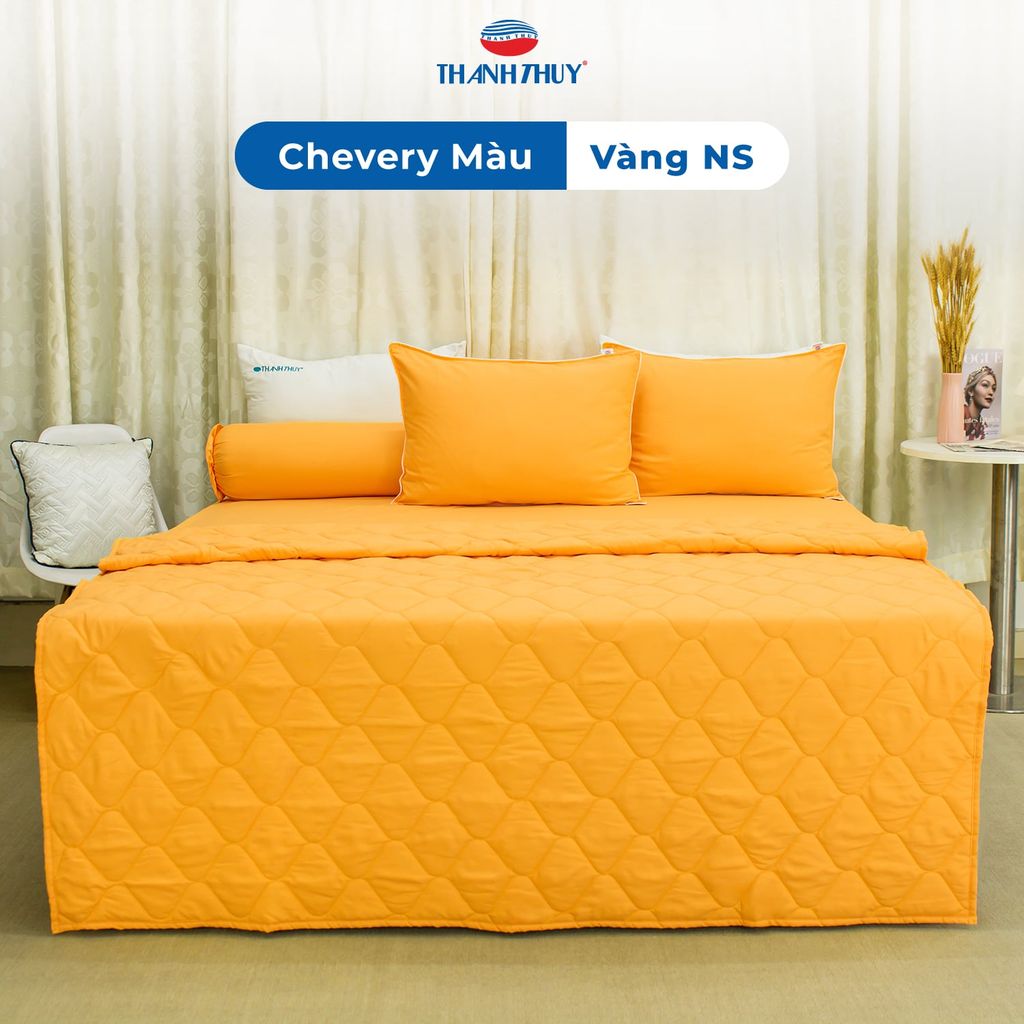  Bộ Ga Bọc Microfiber Chevery Màu Vàng (NS) 