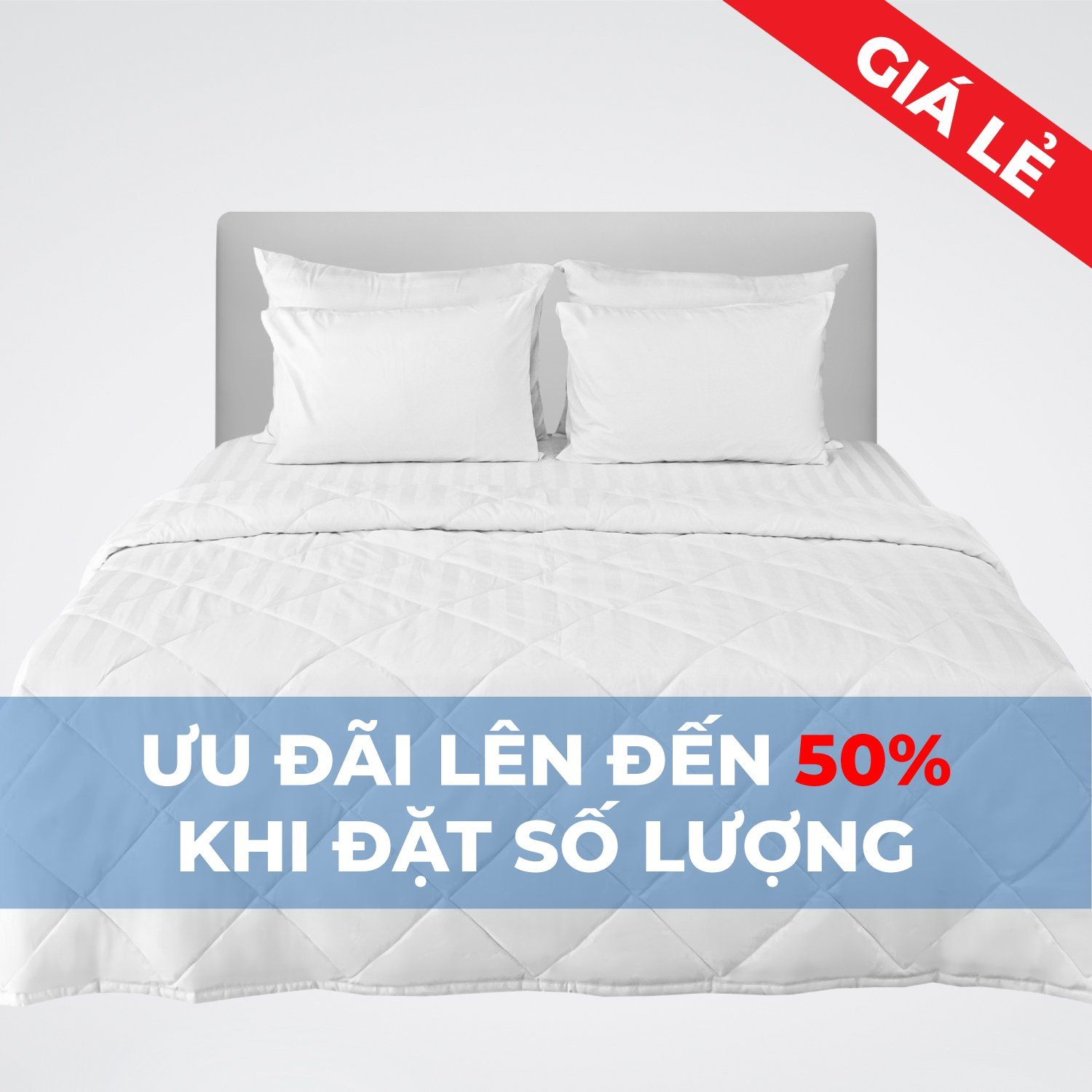  Comple Bọc Trắng Sọc Khách Sạn- CÓ MỀN (ƯU ĐÃI LÊN ĐẾN 50% KHI ĐẶT HÀNG SỐ LƯỢNG) 