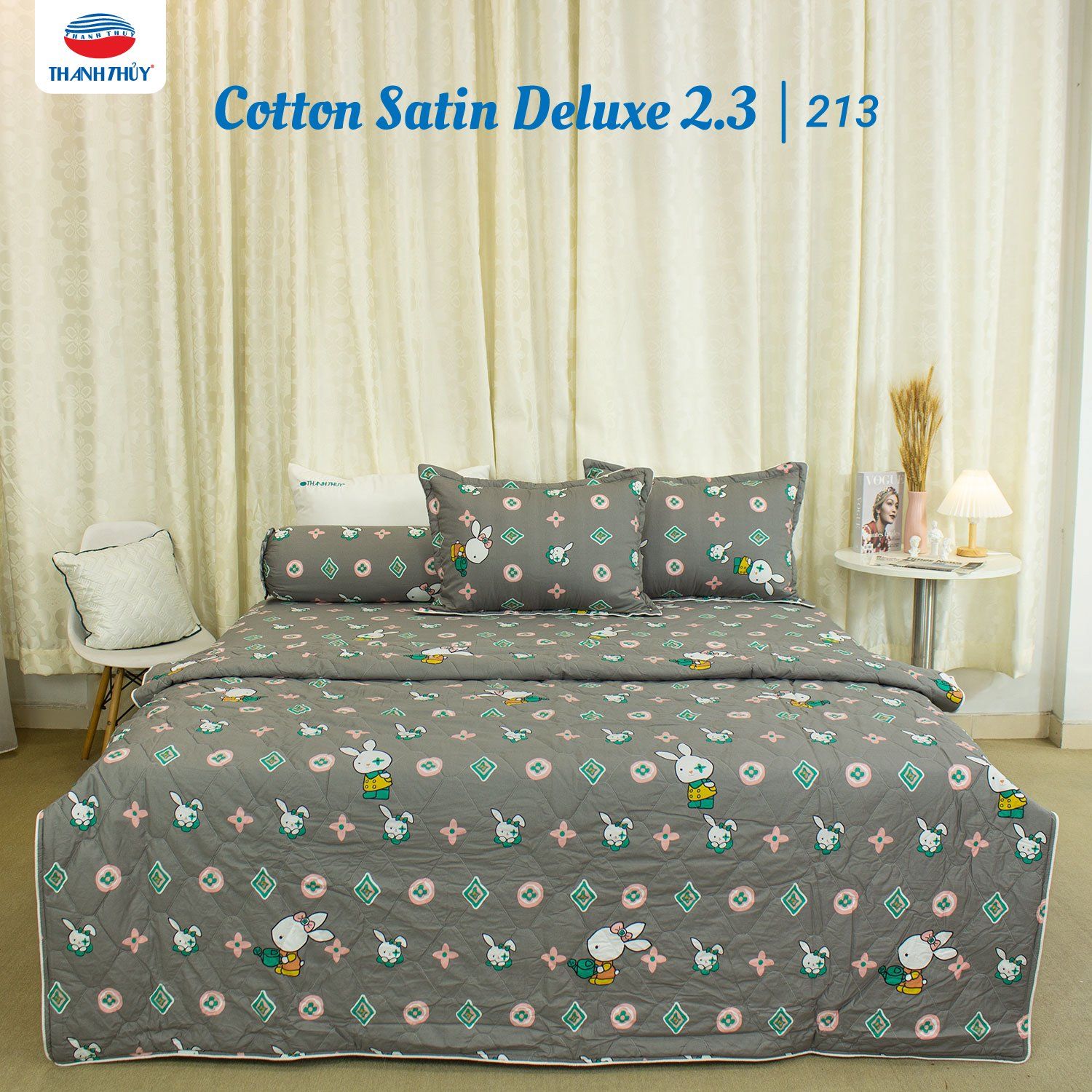  Bộ Ga Bọc Cotton Satin Deluxe 213 