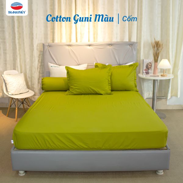  Bộ Ga Bọc Cotton Guni Màu Xanh Táo (18) 