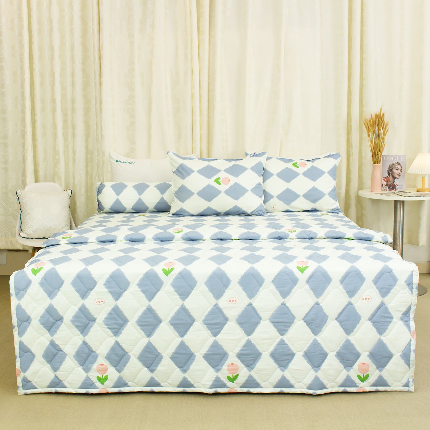  Bộ Ga Bọc Cotton Guni Họa Tiết 202 