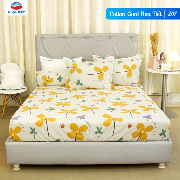  Bộ Ga Bọc Cotton Guni Họa Tiết 207 