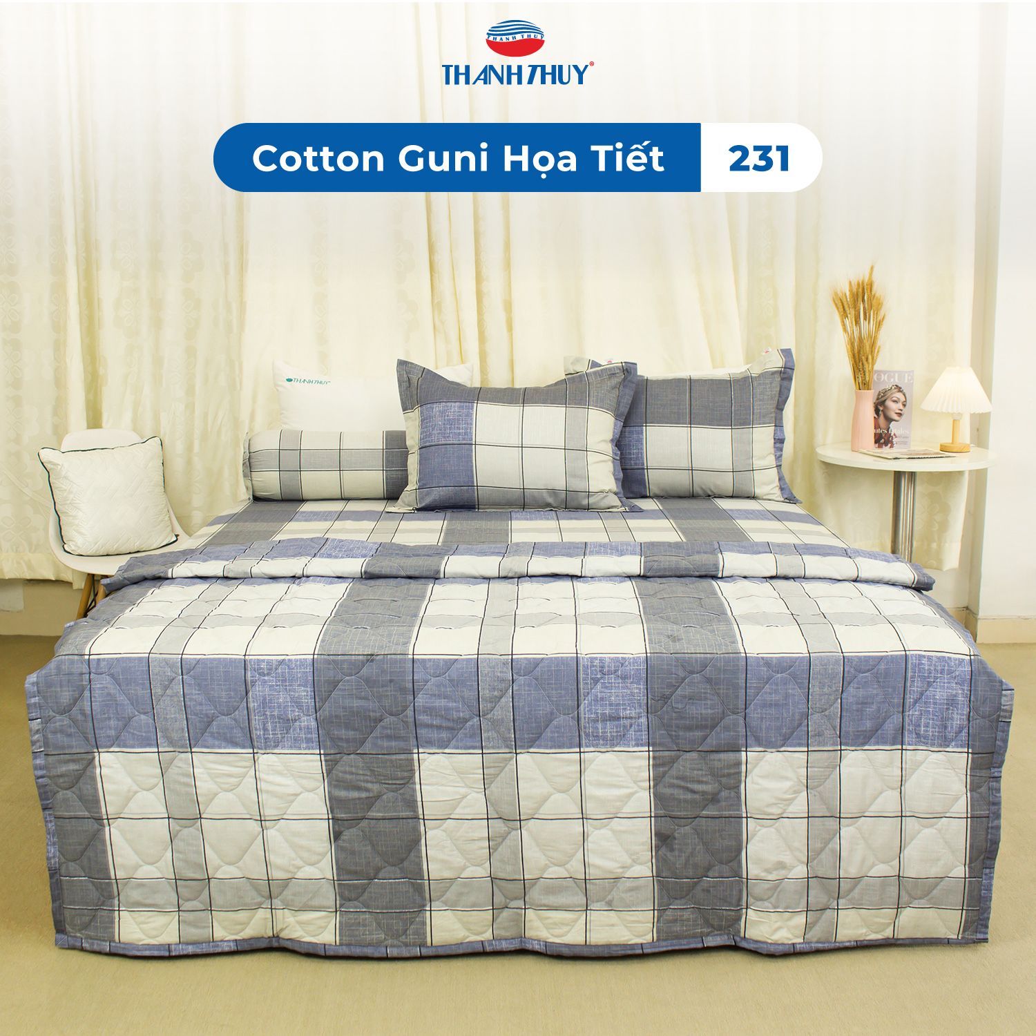  Bộ Ga Bọc Cotton Guni Họa Tiết 231 