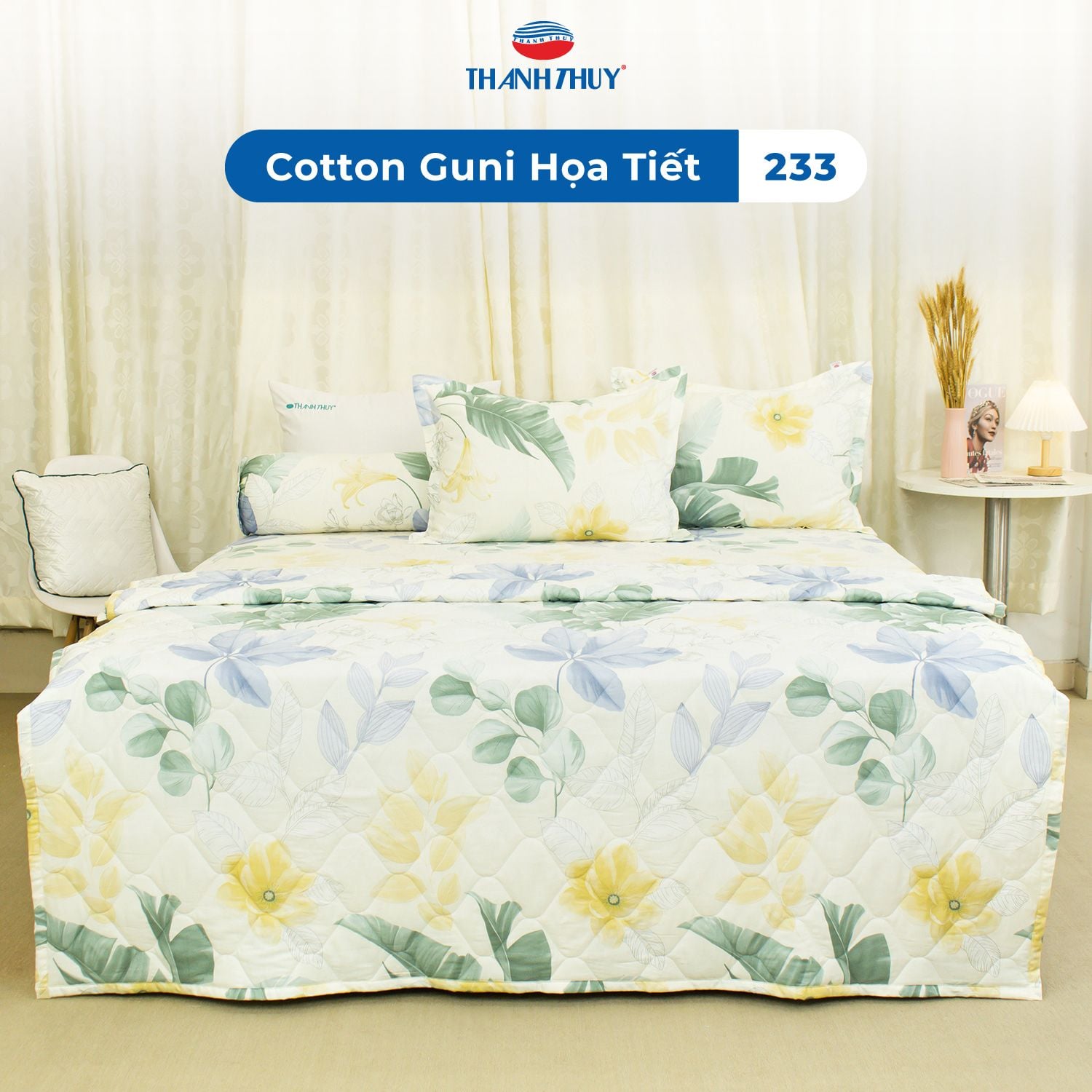  Bộ Ga Bọc Cotton Guni Họa Tiết 233 