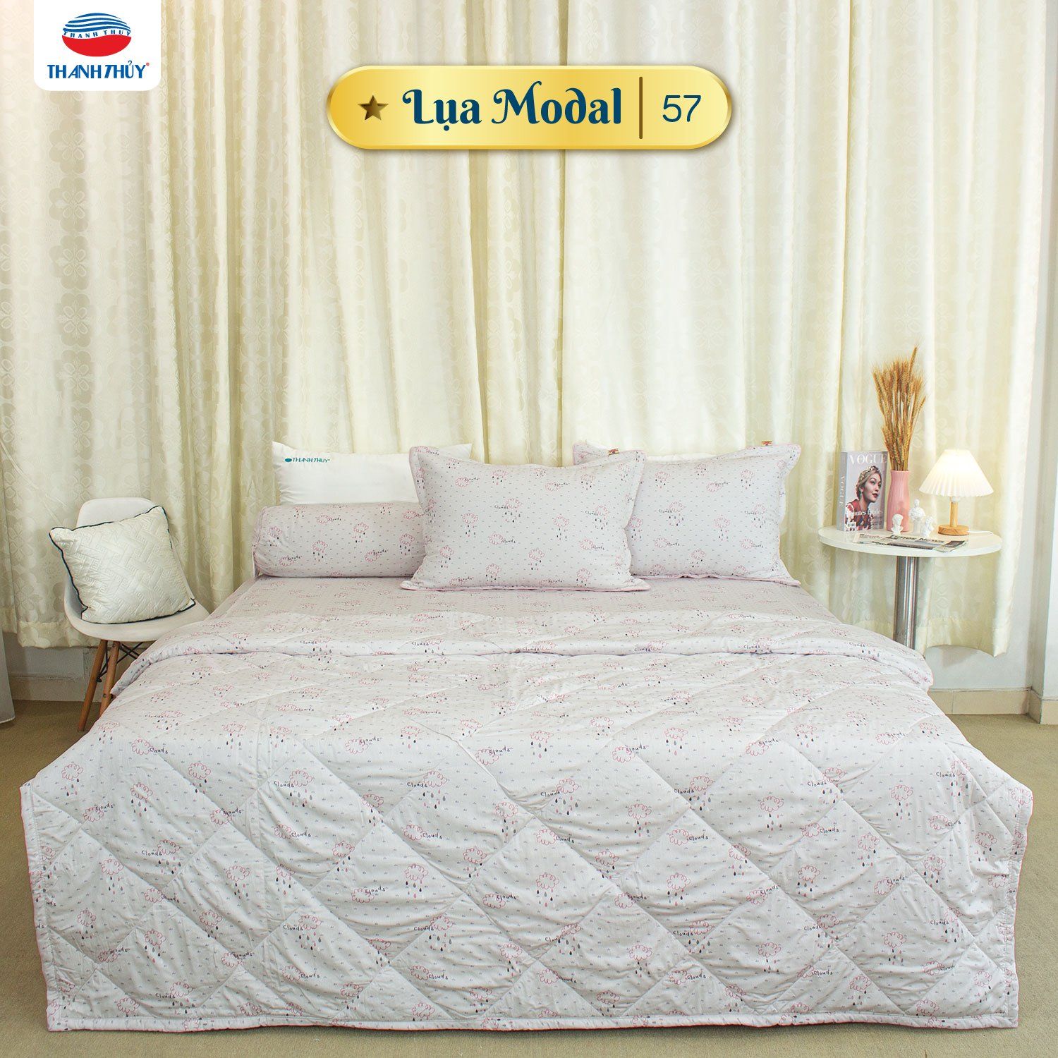  Bộ Ga Bọc Lụa Modal 57 - Chăn Ra Thanh Thủy 