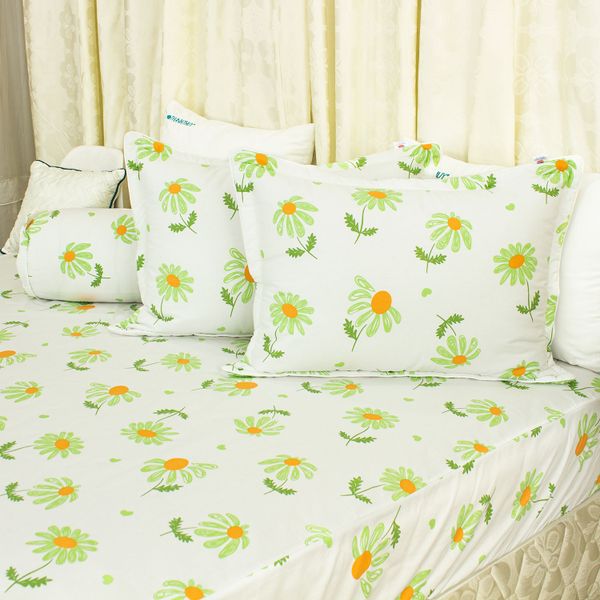  Bộ Ga Bọc Cotton Vanila (Vỏ Gối Không Lót Gòn) 461 