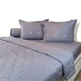  Bộ Ga Bọc Cotton Thêu Chân Màu Xám (5) 