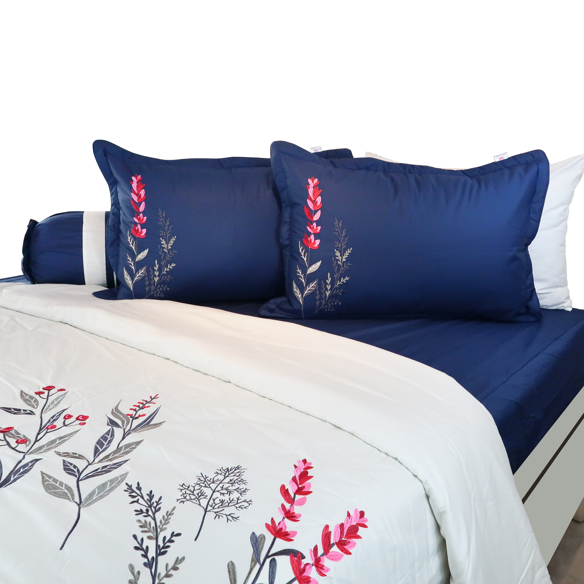  Bộ Ga Bọc Cotton Thêu Flower Màu Bích (16) 