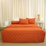  Bộ Ga Bọc Microfiber Chevery Màu Cam Đậm (1) 