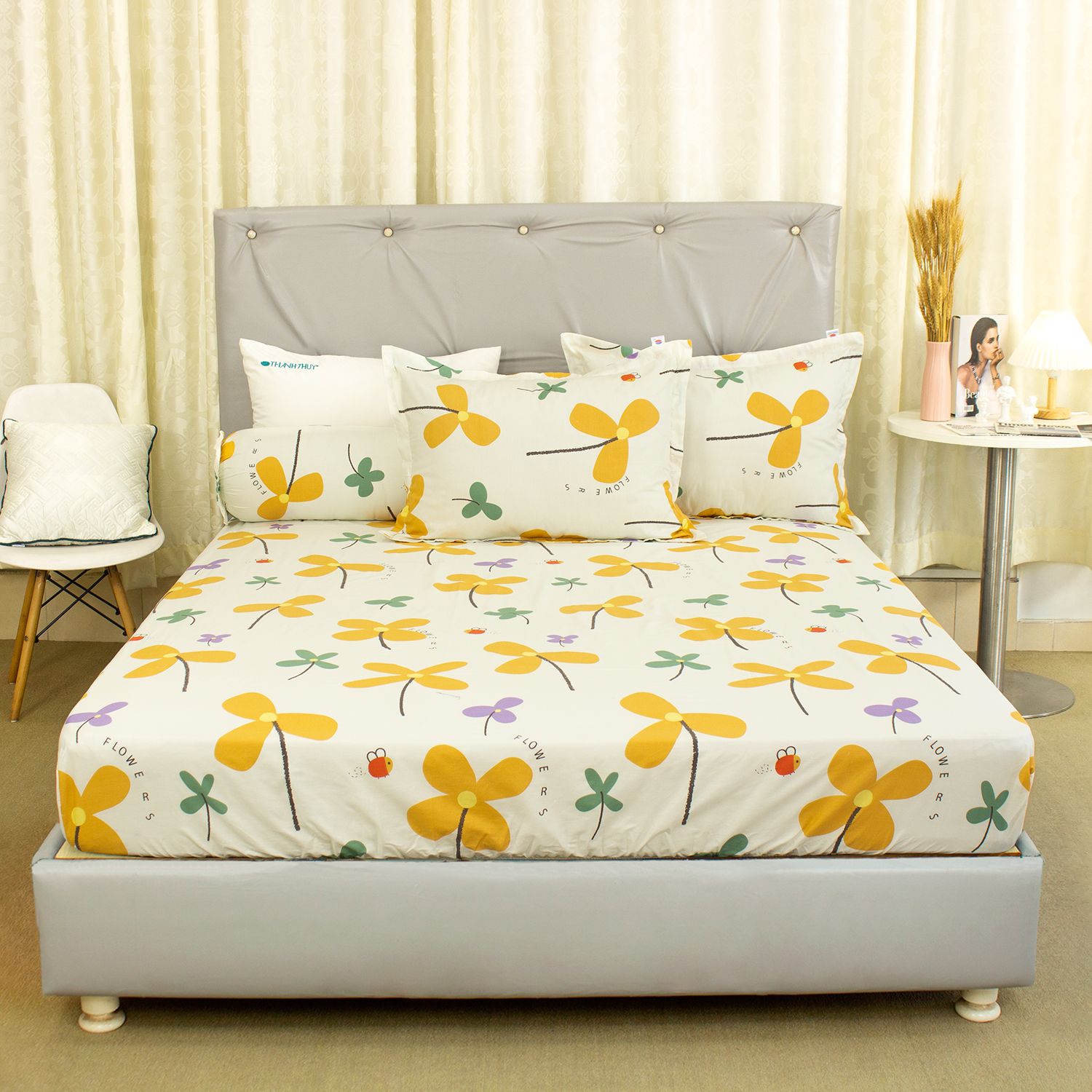  Bộ Ga Bọc Cotton Guni Họa Tiết 207 