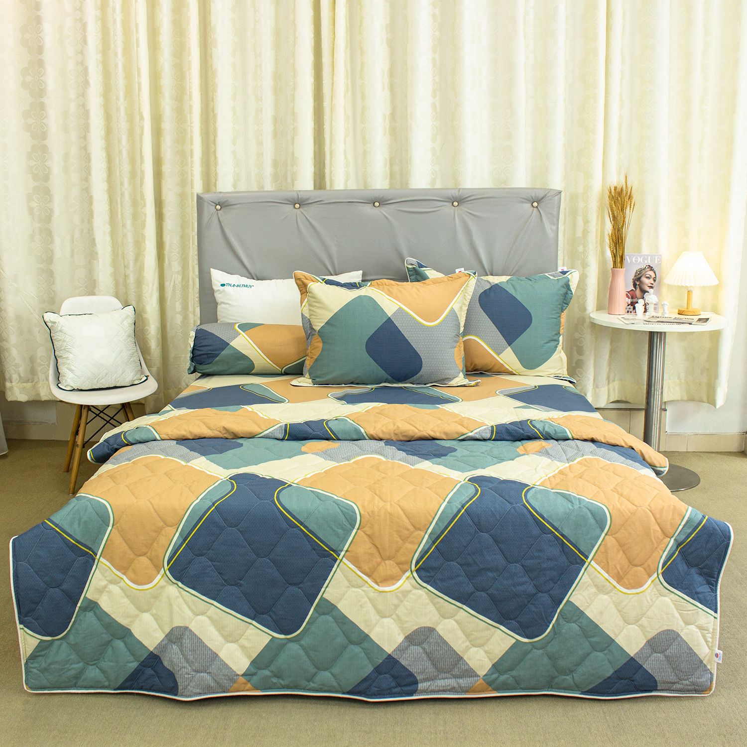  Bộ Ga Bọc Cotton Vanila (Vỏ Gối Không Lót Gòn) 435 