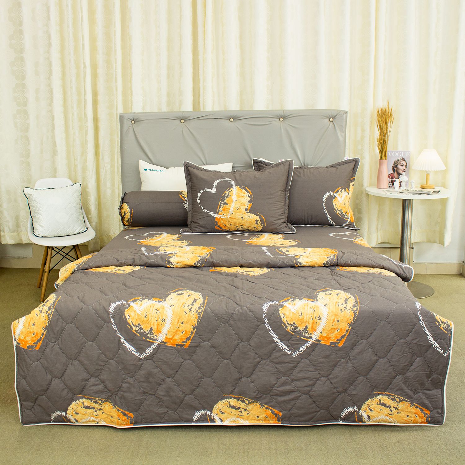  Bộ Ga Bọc Cotton Vanila (Vỏ Gối Lót Gòn) 438 