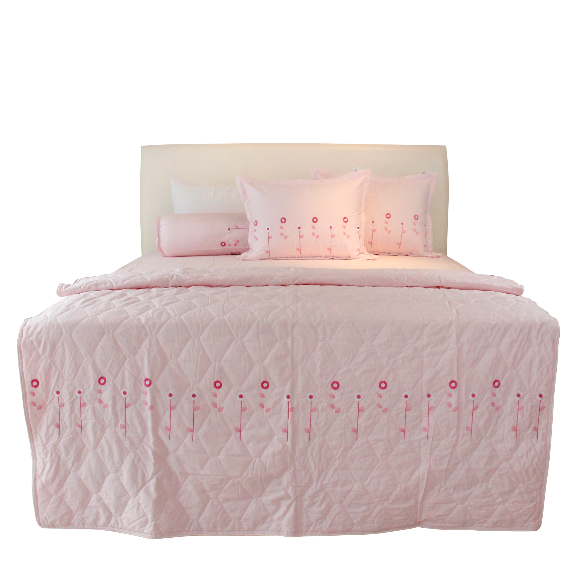  Bộ Ga Bọc Cotton Thêu Chân Màu Hồng (20) 