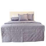 Bộ Ga Bọc Cotton Thêu Chân Màu Xám (5) 