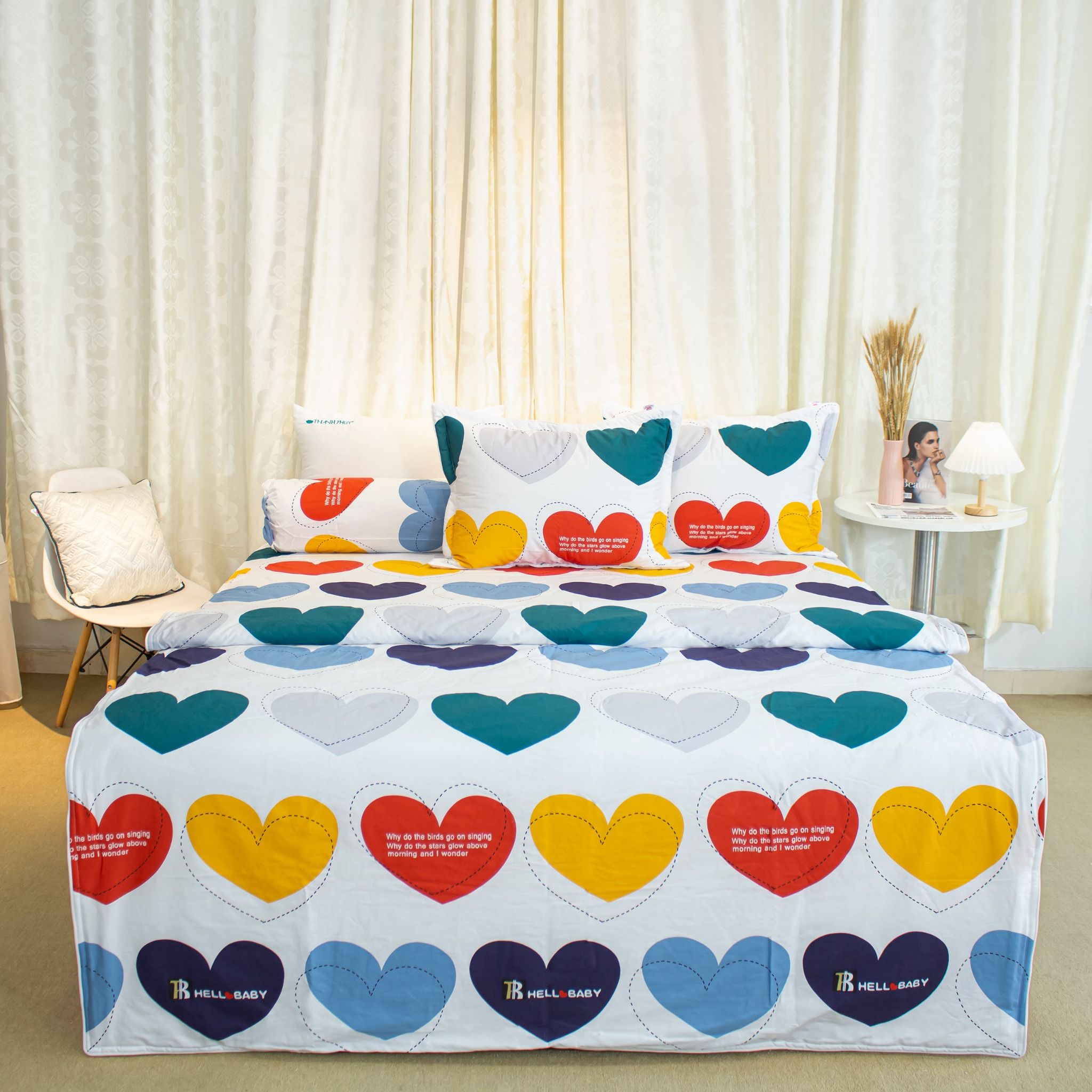  Bộ Ga Bọc Cotton Vanila (Vỏ Gối Lót Gòn) 268 