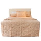  Bộ Ga Bọc Cotton Thêu Chân Màu Kem Sữa (11) 