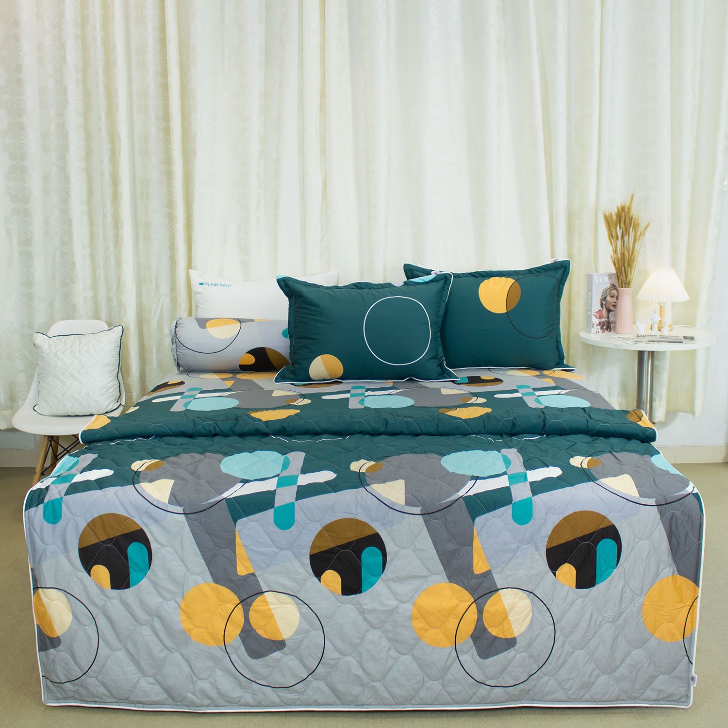  Bộ Ga Bọc Cotton Vanila (Vỏ Gối Lót Gòn) 447 