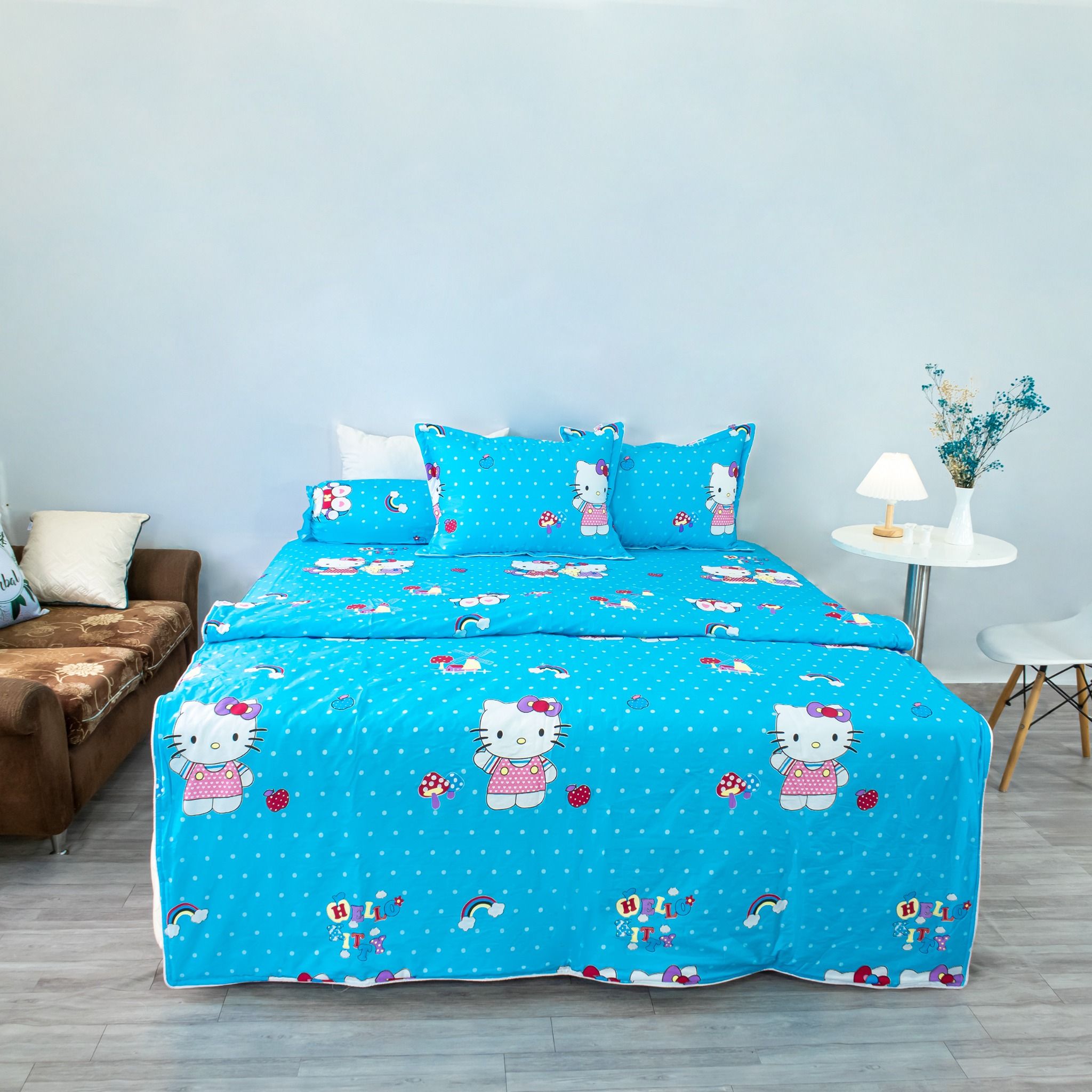  Bộ Ga Bọc Cotton Vanila (Vỏ Gối Không Lót Gòn) 233 