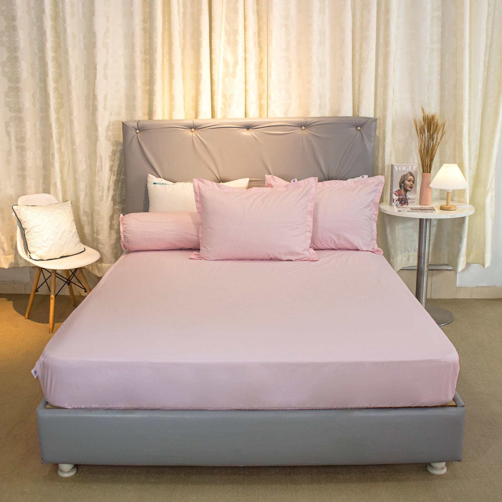  Bộ Ga Bọc Cotton Guni Màu Hồng (20) 