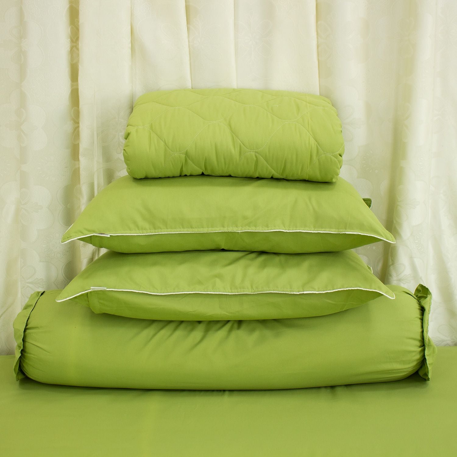  Bộ Ga Bọc Microfiber Chevery Màu Bơ (8) 