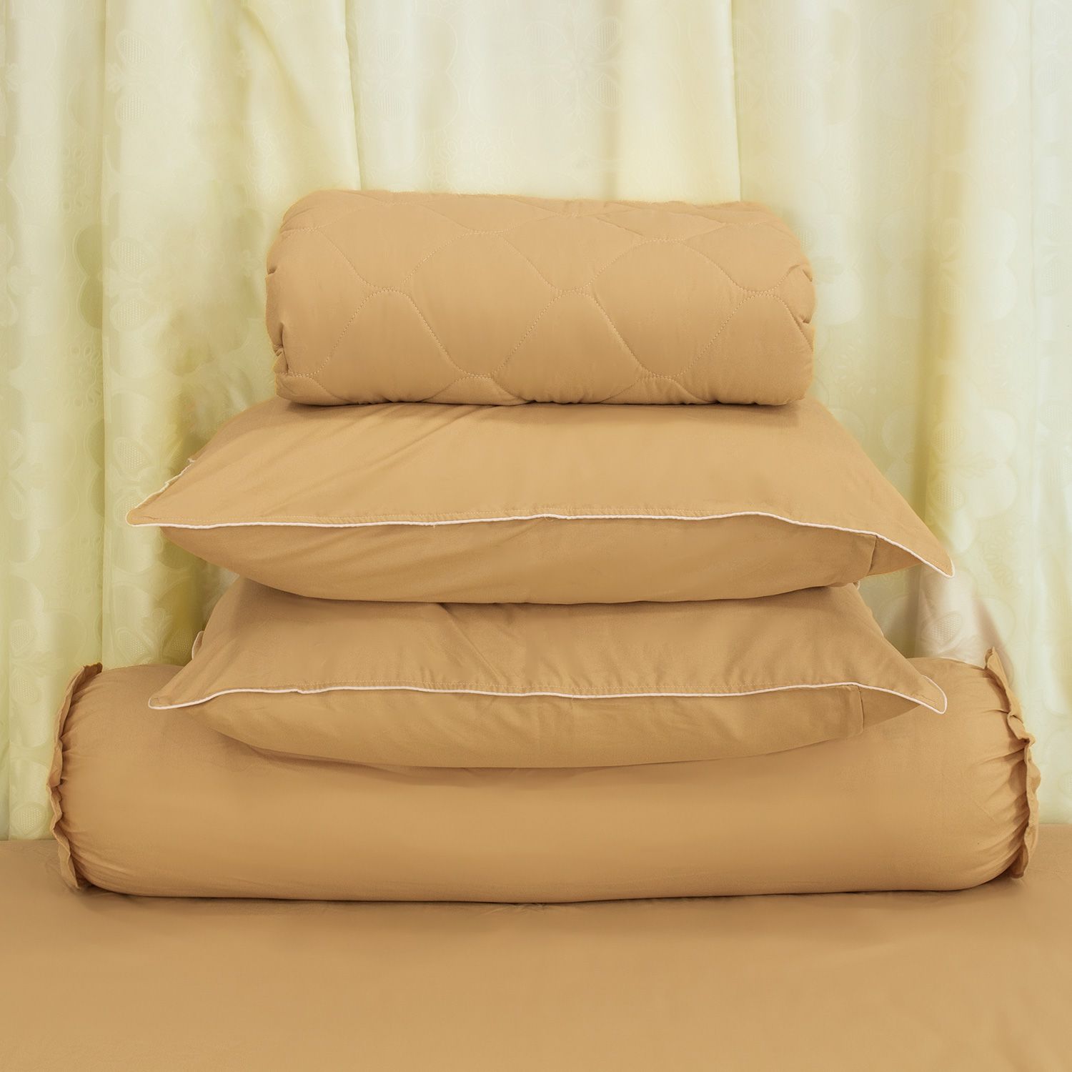  Bộ Ga Bọc Microfiber Chevery Màu Be (23) 