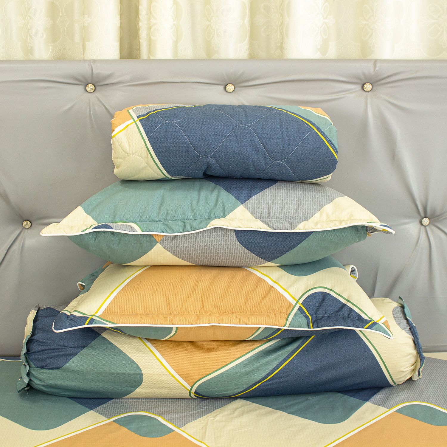  Bộ Ga Bọc Cotton Vanila (Vỏ Gối Không Lót Gòn) 435 