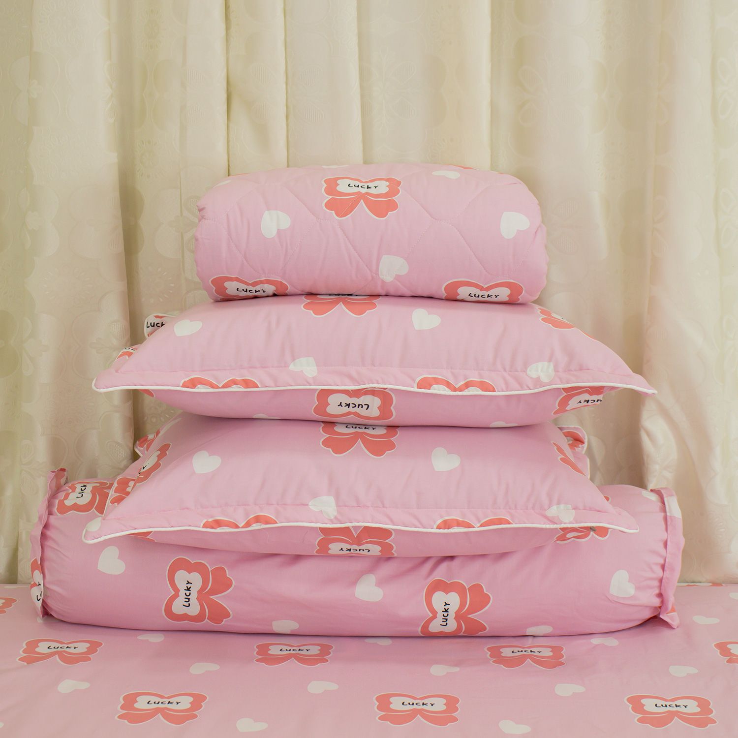  Bộ Ga Bọc Cotton Vanila (Vỏ Gối Lót Gòn) 468 