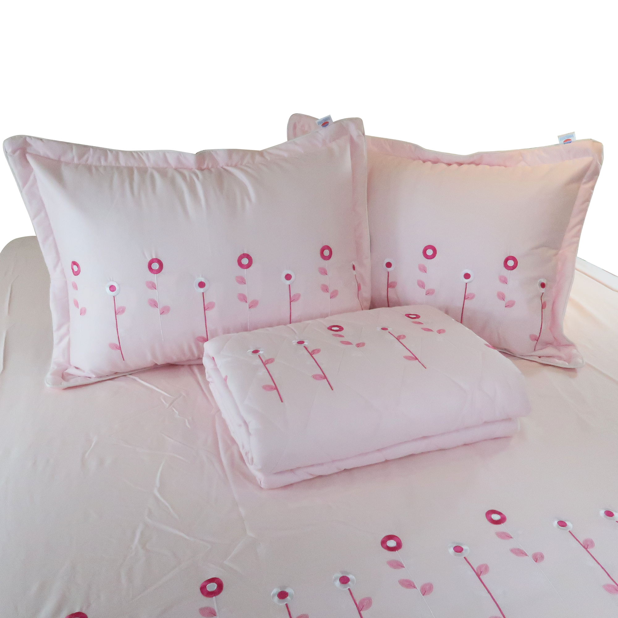  Bộ Ga Bọc Cotton Thêu Chân Màu Hồng (20) 