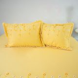  Bộ Ga Bọc Cotton Thêu Chân Màu Vàng (NS) 