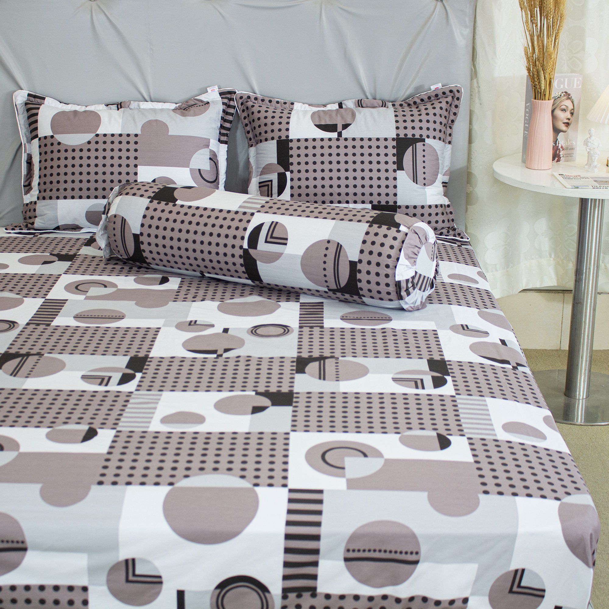  Bộ Ga Bọc Cotton Vanila (Vỏ Gối Lót Gòn) 437 