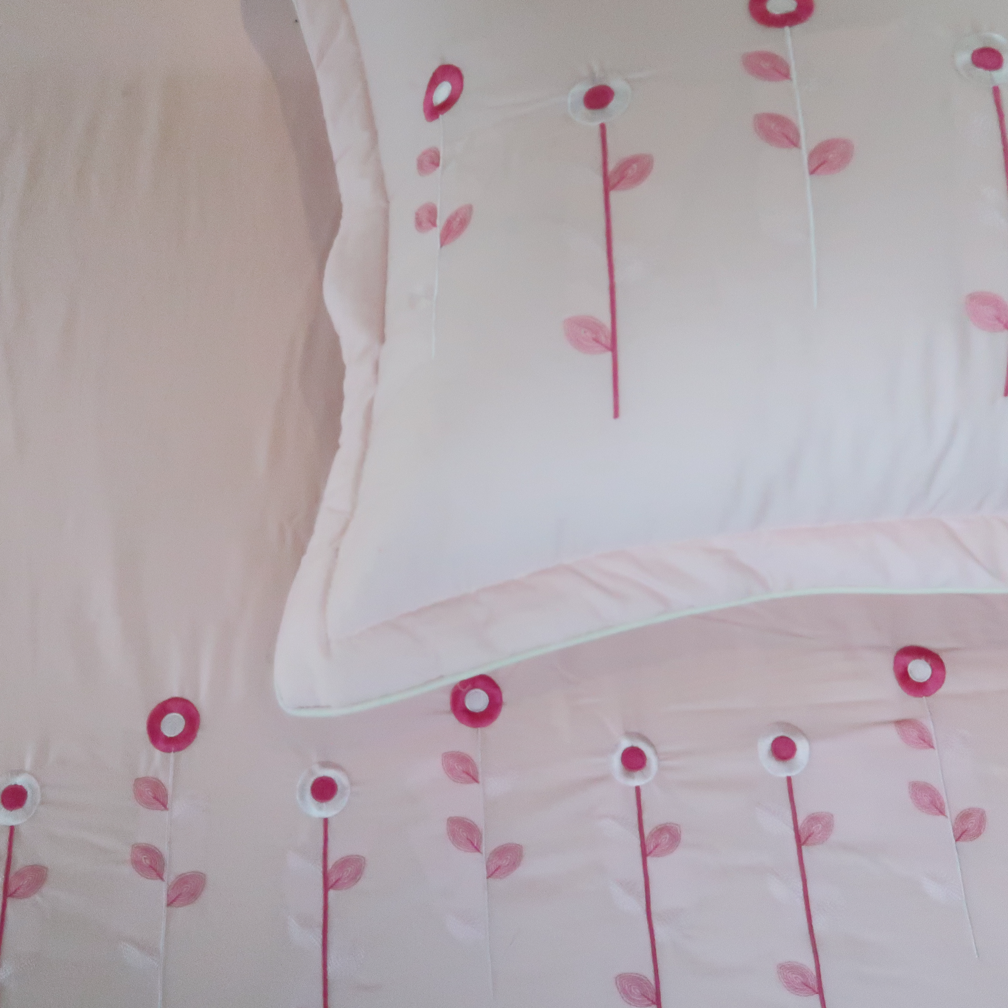  Bộ Ga Bọc Cotton Thêu Chân Màu Hồng (20) 