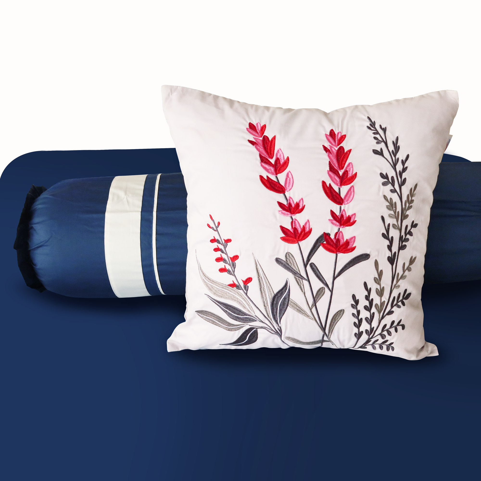  Bộ Ga Bọc Cotton Thêu Flower Màu Bích (16) 