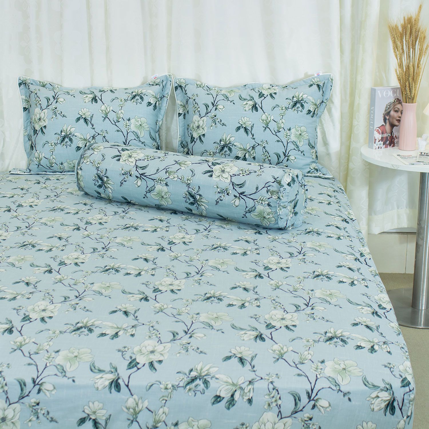  Bộ Ga Bọc Cotton Vanila (Vỏ Gối Không Lót Gòn) 448 