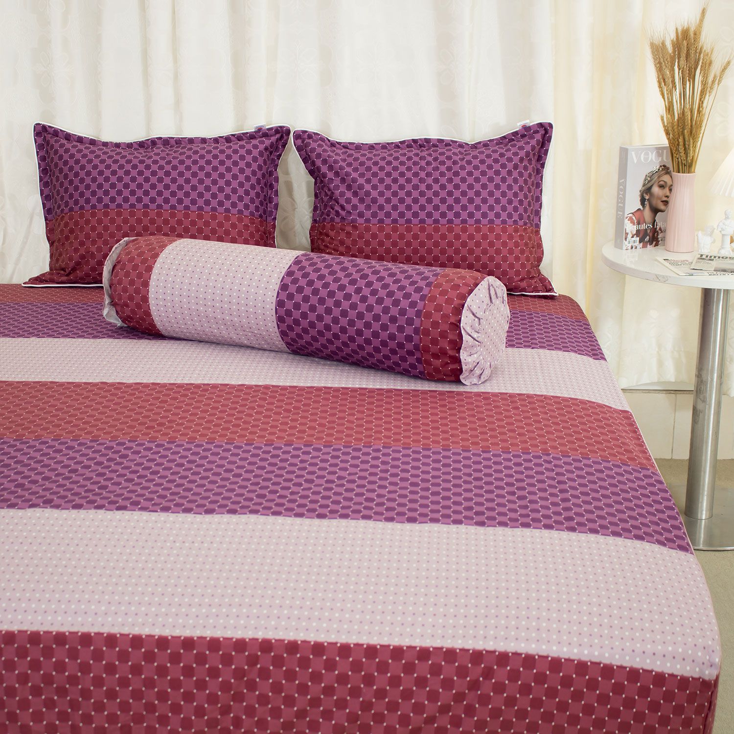  Bộ Ga Bọc Cotton Vanila (Vỏ Gối Lót Gòn) 433 