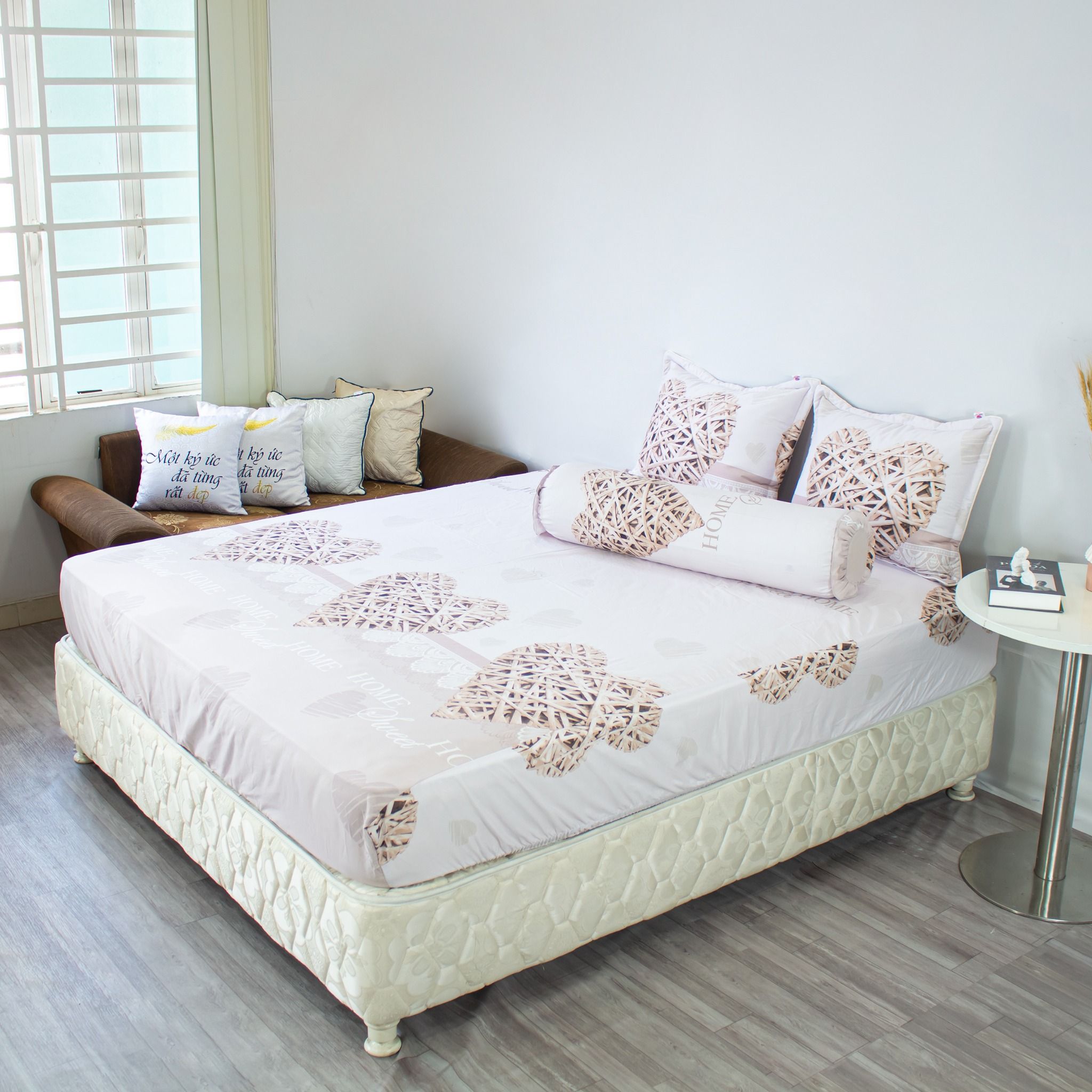  Bộ Ga Bọc Cotton Vanila (Vỏ Gối Không Lót Gòn) 257 