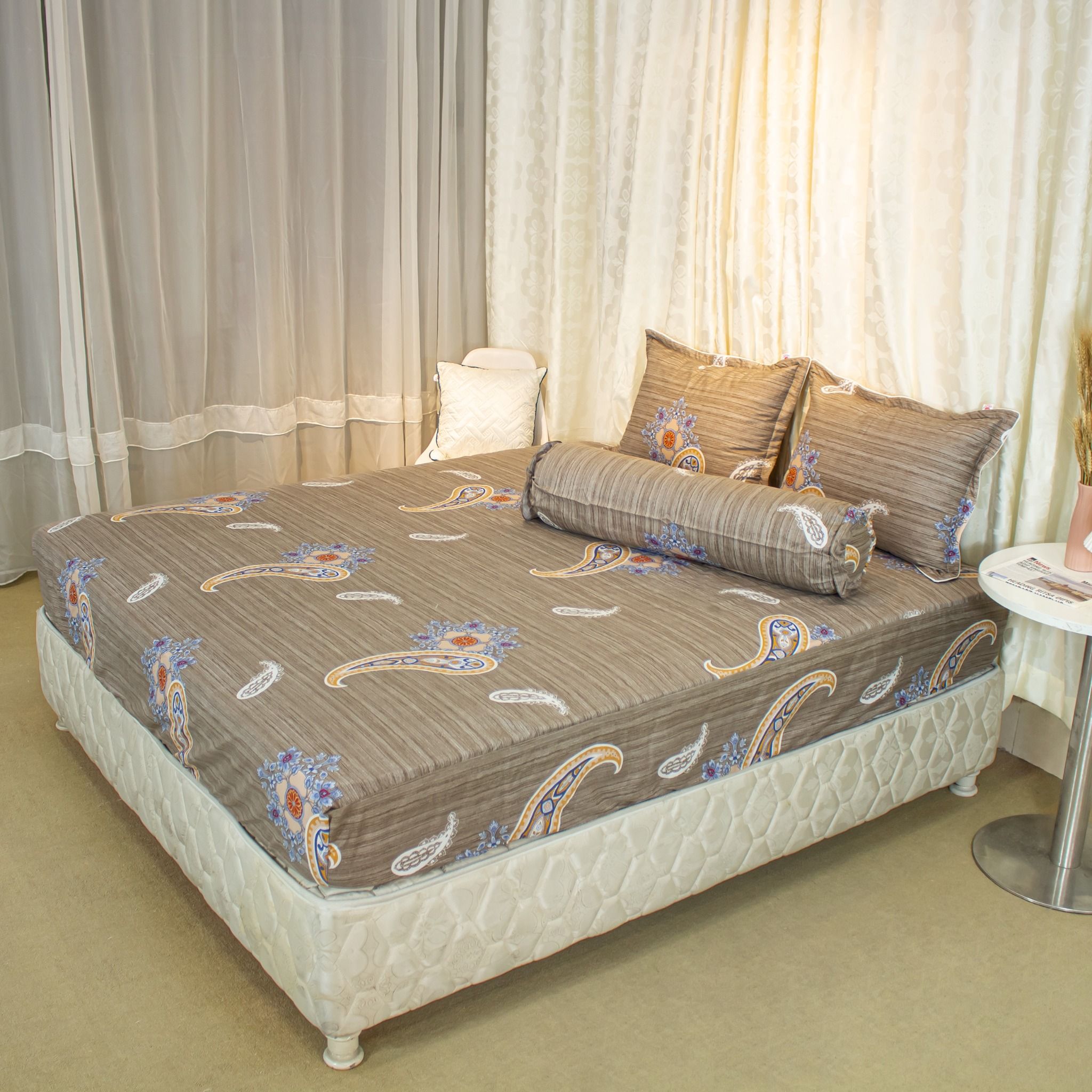  Bộ Ga Bọc Cotton Vanila (Vỏ Gối Không Lót Gòn) 260 