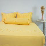  Bộ Ga Bọc Cotton Thêu Chân Màu Vàng (NS) 