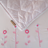  Vỏ Gối Cotton Thêu Chân Màu Hồng (20) 