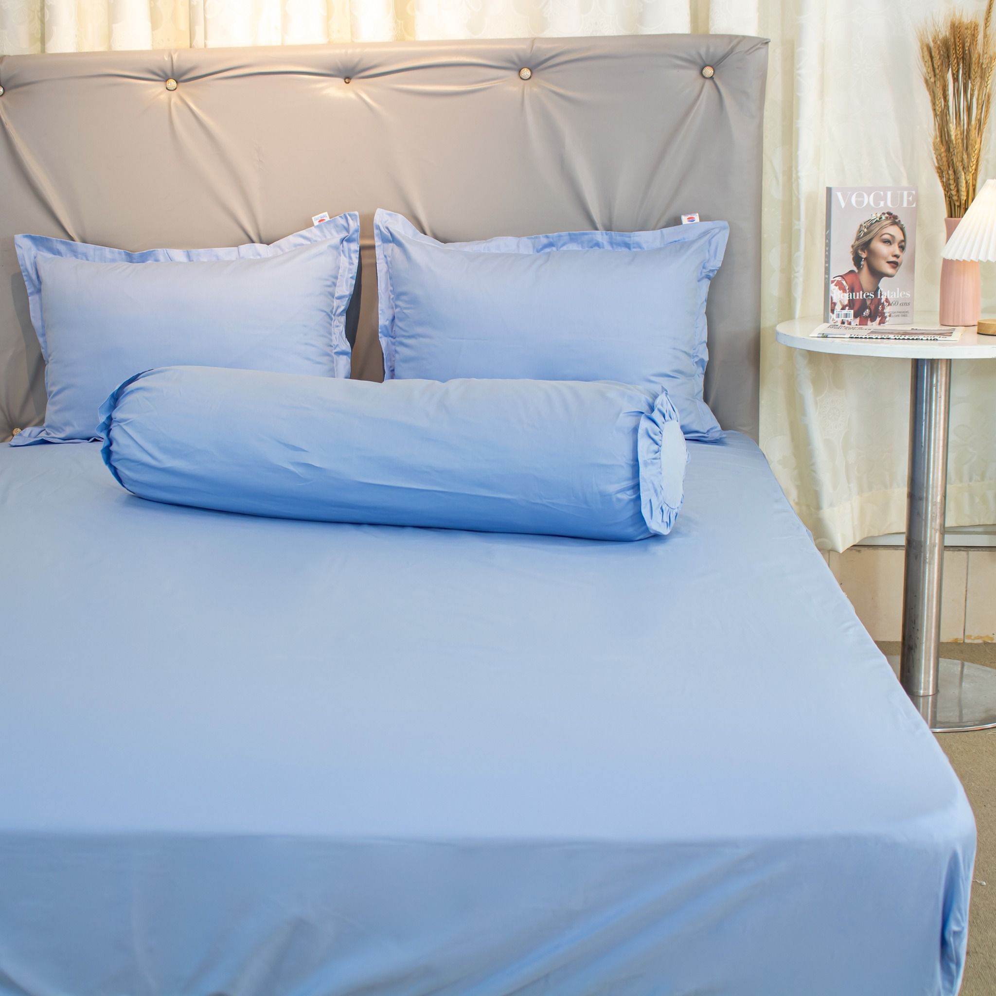 Bộ Ga Bọc Cotton Guni Màu Biển (1) 