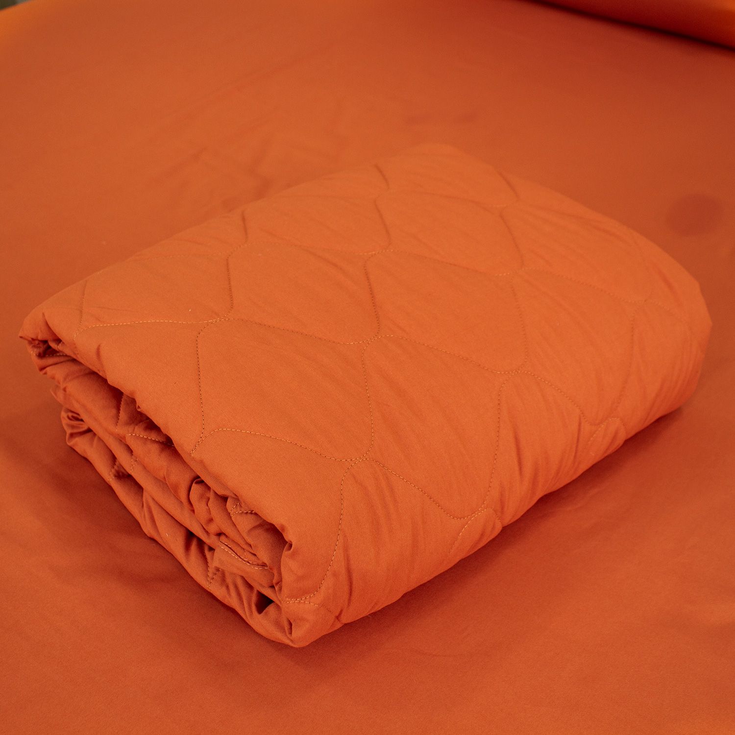  Bộ Ga Bọc Microfiber Chevery Màu Cam Đậm (1) 