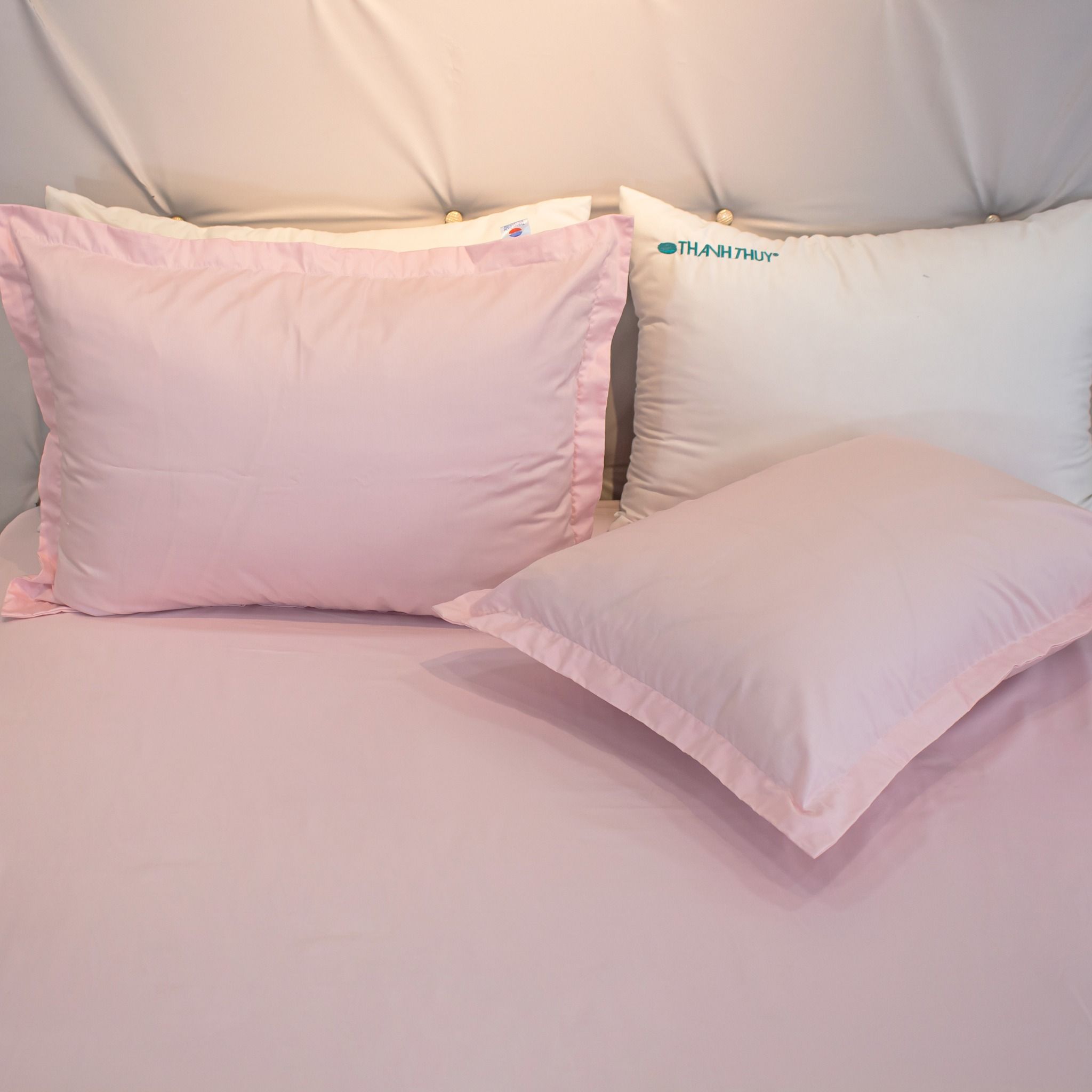  Bộ Ga Bọc Cotton Guni Màu Hồng (20) 