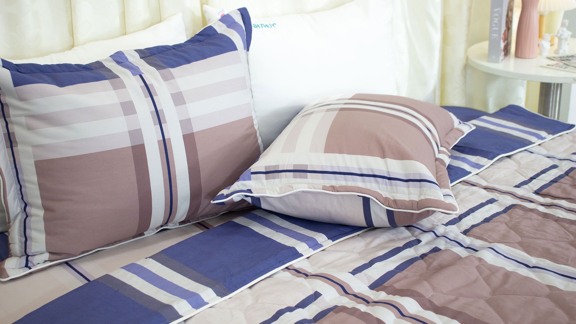  Bộ Ga Bọc Cotton Vanila (Vỏ Gối Lót Gòn) 459 