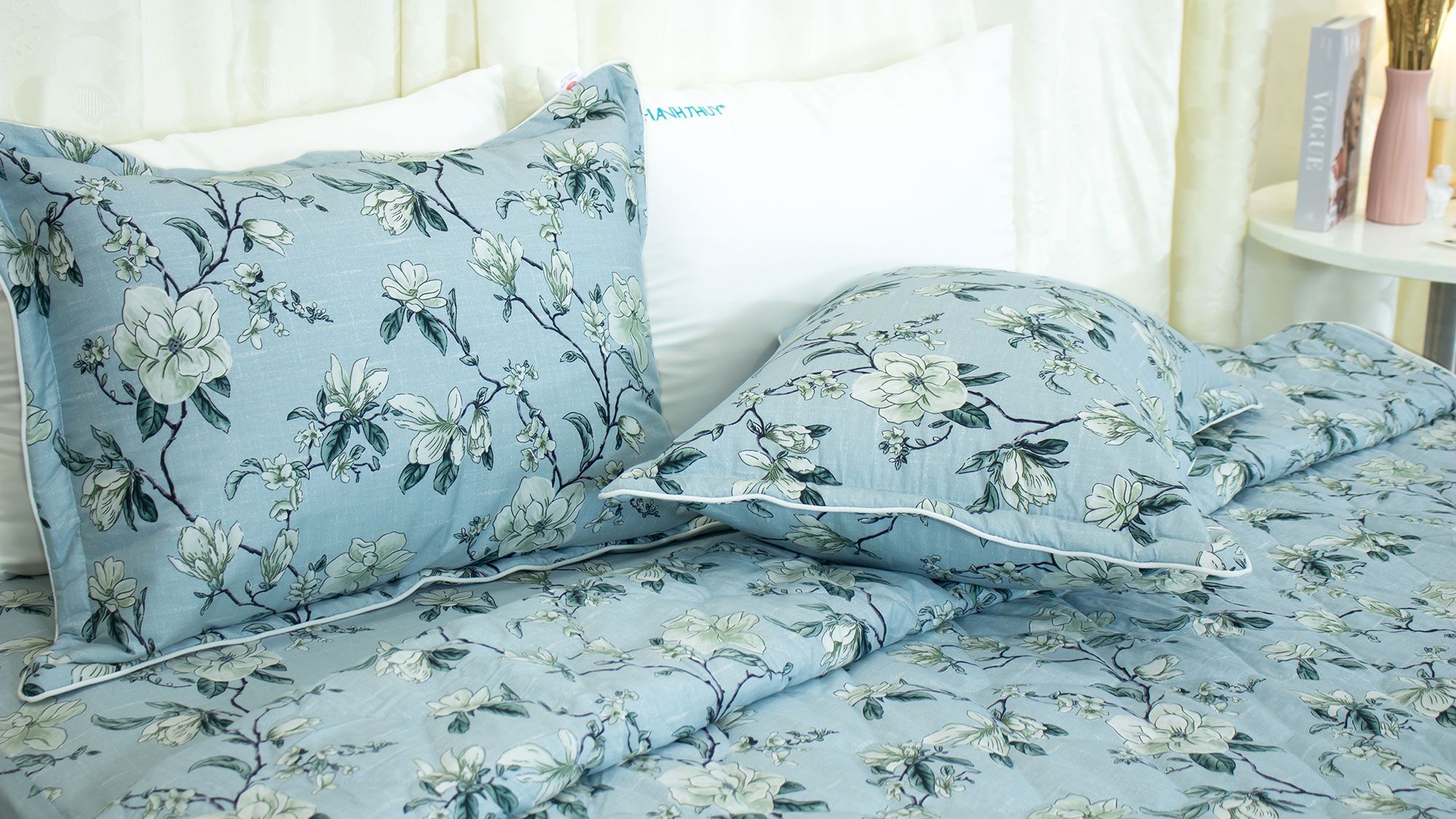  Bộ Ga Bọc Cotton Vanila (Vỏ Gối Lót Gòn) 448 